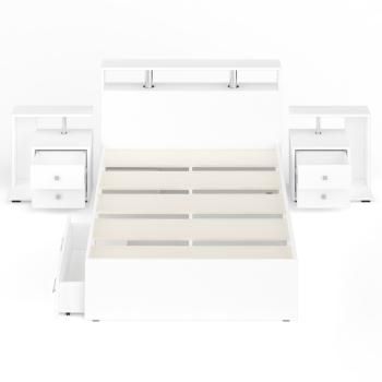 Кровать с ящиками СВК Камелия 1200 + две тумбы