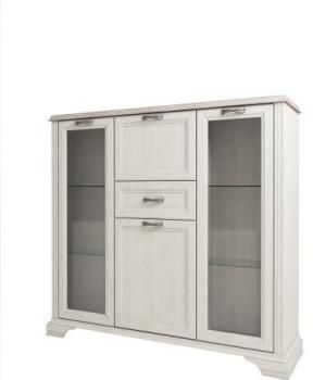 Шкаф с витриной Анрэкс 2V2D1S MONAKO