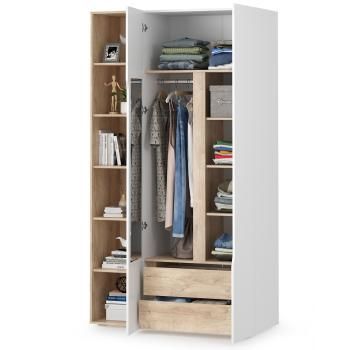 Шкаф двухстворчатый Mobi Муссон 13.198 + 13.349 Стеллаж