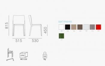 Стул прозрачный Pedrali Blitz