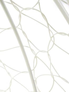 Подвесное кресло M-group КАПЛЯ с ротангом белое