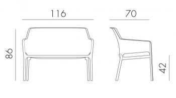 Диван пластиковый ReeHouse Net