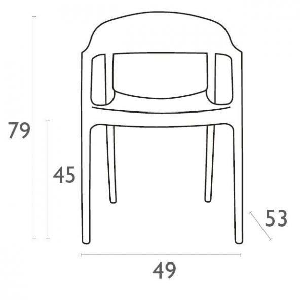 Кресло пластиковое ReeHouse Siesta Contract Carmen