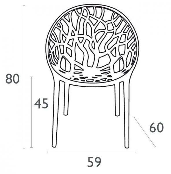 Кресло прозрачное ReeHouse Siesta Contract Crystal