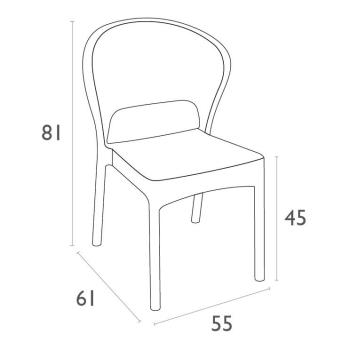 Стул пластиковый плетеный Siesta Contract Daytona