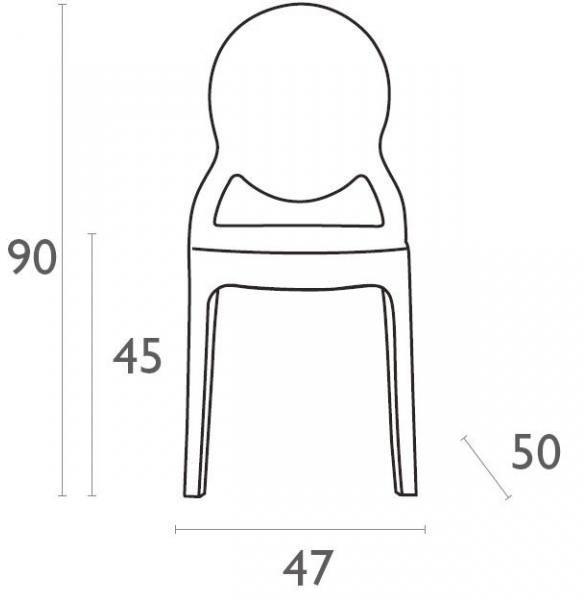 Стул прозрачный ReeHouse Siesta Contract Elizabeth