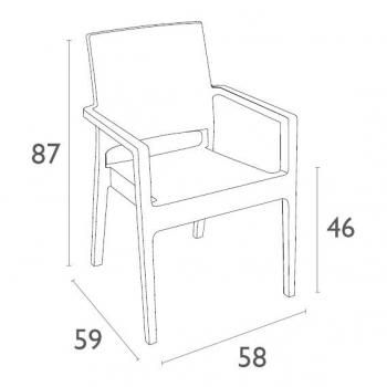 Кресло пластиковое плетеное ReeHouse Ibiza