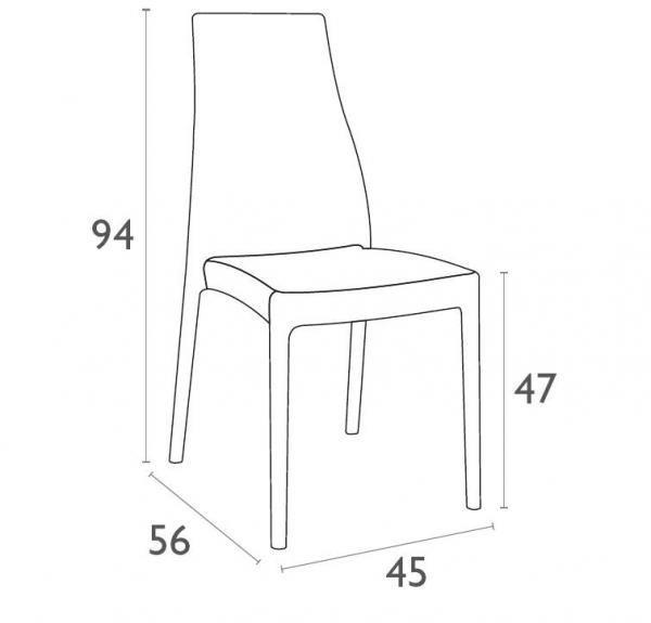 Стул пластиковый ReeHouse Siesta Contract Miranda