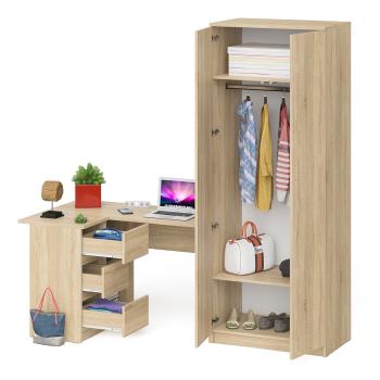 Стол компьютерный СВК Мори МС-16 левый + Шкаф МШ800.1