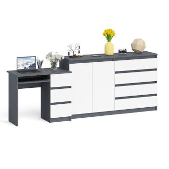 Стол компьютерный СВК Мори МС-6 правый + Комод МК1600.1