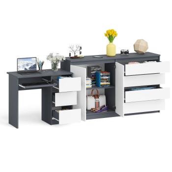 Стол компьютерный СВК Мори МС-6 правый + Комод МК1600.1