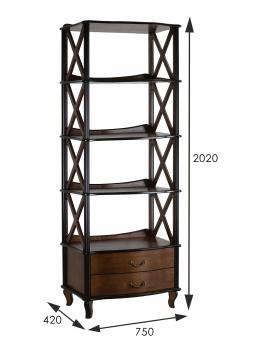 Этажерка Мебелик Джульетта-4 широкая