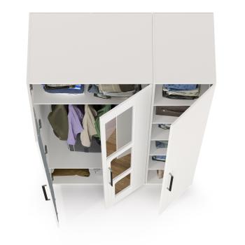 Шкаф для одежды 3-х створчатый с зеркалами Mobi Валенсия 13.329 + 13.207.01