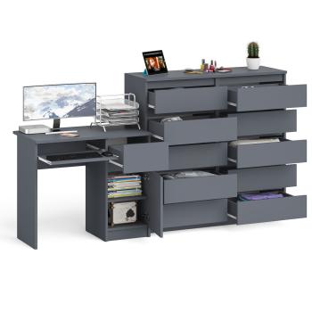 Стол компьютерный СВК Мори МС-1 правый + Комод МК1200.10