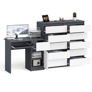 Стол компьютерный СВК Мори МС-1 правый + Комод МК1200.10