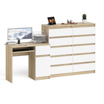 Дуб Сонома/Белый