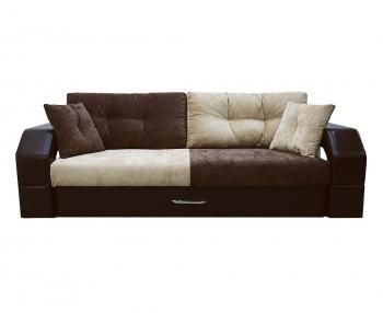 Велюр Комби 03/Экокожа Коричневая