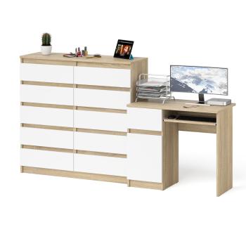 Дуб Сонома/Белый