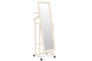 Вешалка костюмная с зеркалом на колесах Мебелик В 24Н