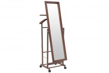 Вешалка костюмная с зеркалом на колесах Мебелик В 24Н