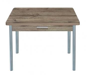 Дуб веллингтон / Опора № 2-круглая серебристый металлик