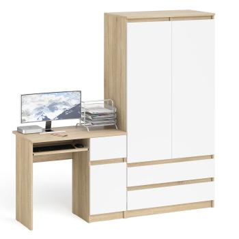 Дуб Сонома/Белый