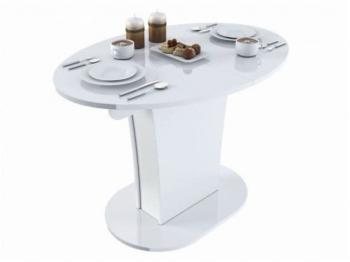 Стол раскладной TURIN-5 (Овальный) Белый Глянец (У)