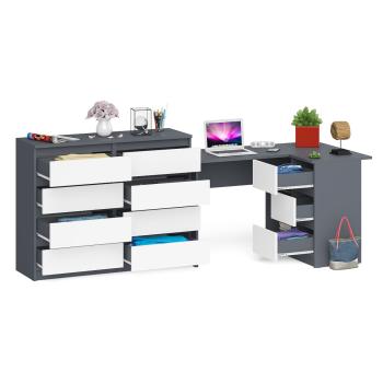 Стол компьютерный СВК Мори МС-16 правый + Комод МК1200.8