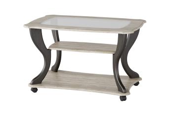 Стол журнальный Маэстро+ стекло СЖС-02 дуб/венге (У)