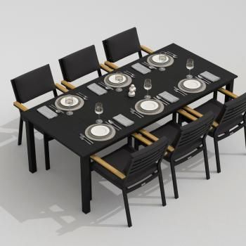 Обеденная группа Ideal Patio DOLLA BONTA - стол алюминий 220