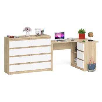 Дуб Сонома/Белый