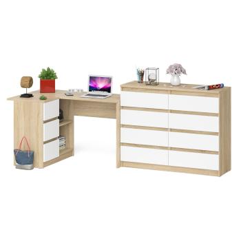 Дуб Сонома/Белый