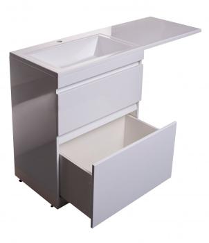 Тумба напольная Style Line Даллас 130 правая + Умывальник ESTETUS Даллас 1300*482 левый