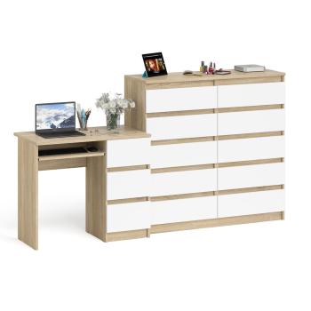 Дуб Сонома/Белый