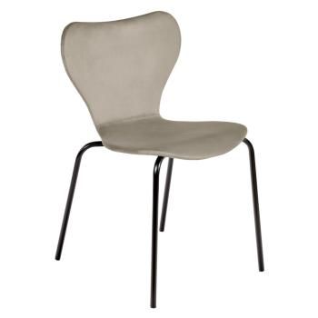 Латте велюр/Черные ножки