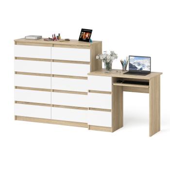 Дуб Сонома/Белый