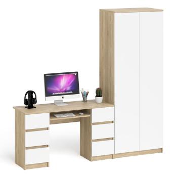 Дуб Сонома/Белый