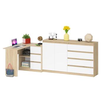 Дуб Сонома/Белый