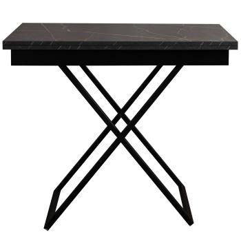 Стол-трансформер Левмар Apollo D97/S53 черный мрамор/черные опоры
