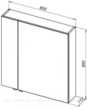 Зеркало-шкаф AQUANET Алвита New 80