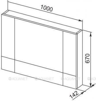 Зеркало-шкаф AQUANET Верона 100