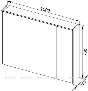 Зеркало-шкаф AQUANET Латина 100