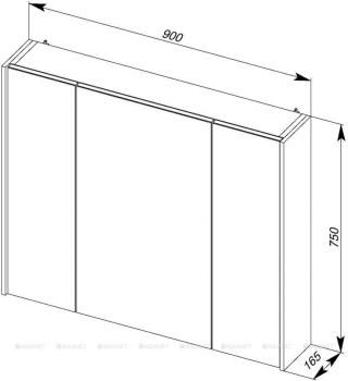 Зеркало-шкаф AQUANET Латина 90