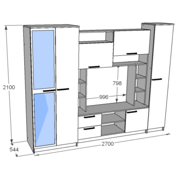 Стенка для гостиной FANT Александра 10