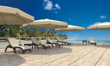 Шезлонг пластиковый с матрасом ReeHouse GS 1009 (Fiji)