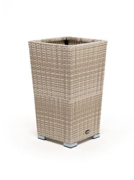 Кашпо для цветов плетеное из искусственного ротанга 4sis Капучино