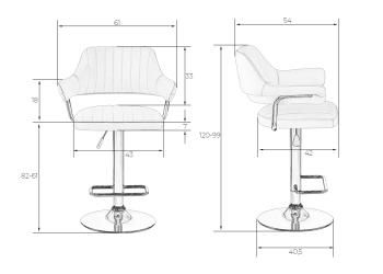 Стул барный Dobrin CHARLY BLACK
