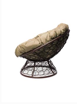 Кресло M-group ПАПАСАН с ротангом коричневое