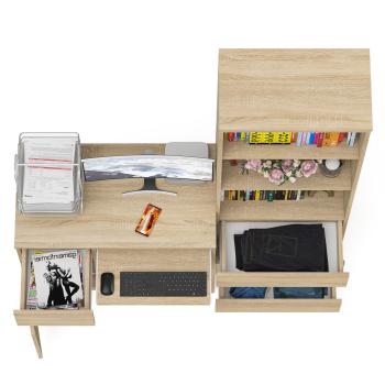 Стол компьютерный СВК Мори МС-1 левый + Стеллаж МСТ600.3