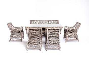 Обеденная группа плетеная на 6 персон 4sis Катания